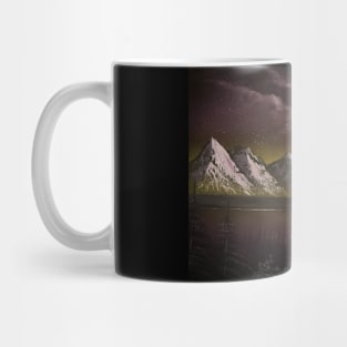 Purple Yellow Galaxy Landscape Mug